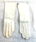 Gants en cuir blanc élégant vintage Van Raalte 6,5 neufs avec étiquettes 10,5"l
