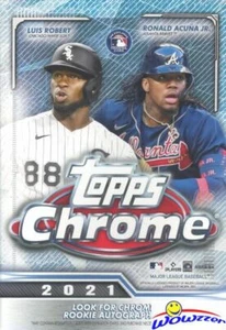 2021 Topps Chrome Baseball EXCLUSIVE Factory Sealed HANGER Box with 5 Packs! - Picture 1 of 1