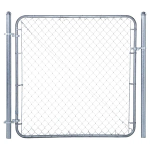 6ft X 5ft Galvanized Metal Adjustable Single Walk-Through Chain Link Fence Gate - Picture 1 of 12