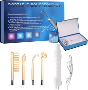 High Frequency Facial Skin Care Wand Machine Anti-aging Acne Hair Treatment Set - Picture 1 of 16