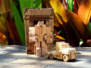 WooBot - Wooden Robot Transforms into a Truck - Picture 1 of 4