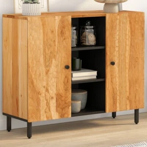Beistellschrank 90x33x75 cm Massivholz Akazie - Bild 1 von 11