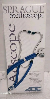 Estetoscopio Sprague American Diagnostic Corp Adscope 5 accesorios caja nuevo púrpura Foto 1 de 4