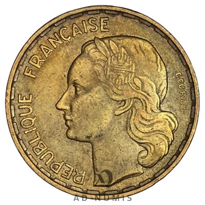France 50 Francs 1958 Guiraud TTB+ RARE pièce de monnaie cupro-aluminium - Picture 1 of 2