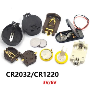 3V/6V Round/Vertical Coin Button Cell Battery Holders Socket Case CR2032/CR1220 - Picture 1 of 10