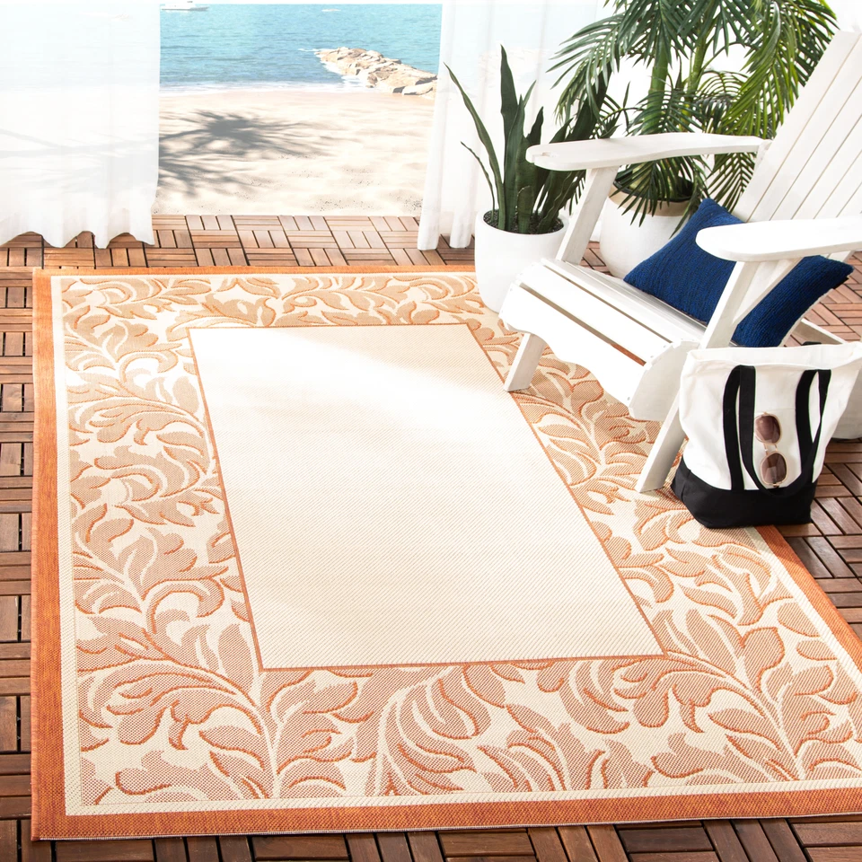 Safavieh Indoor / Outdoor Natural / Terracotta Area Rugs - CY2666-3201 - Image 1 of 1