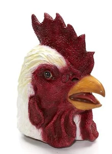 Deluxe Overhead Rooster Latex Costume Mask - Picture 1 of 1