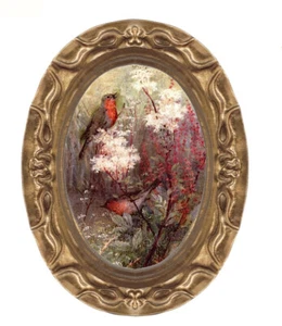 Singvögel Vogel Miniatur Puppenhaus Kunstbild 8334 - Bild 1 von 1