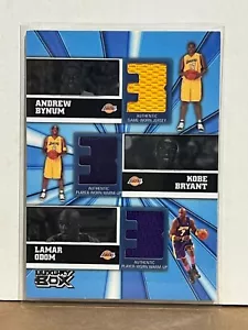 Kobe Bryant Bynum Odom 2005-06 Luxury Box Trinity Triple Warm-Up Jersey #6/25 SP - Picture 1 of 2