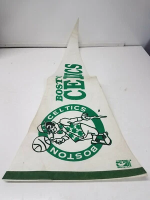VTG BOSTON CELTICS Felt Pennant LARRY BIRD ROBERT PARISH KEVIN McHALE - Image 1 of 4