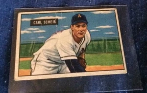 1951 Bowman Carl Scheib Baseball Card #83 Athletics (Low Grade) - Picture 1 of 2