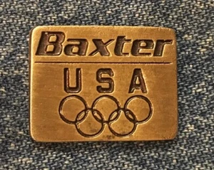 Pin Olímpico ~ sin fecha ~ 1992 Albertville y Barcelona ~ Patrocinador del equipo de EE. UU. ~ Baxter - Imagen 1 de 1