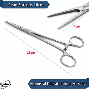 Dental Forceps Hemostat Surgical Pean Locking Pliers 18cm Straight - Picture 1 of 4