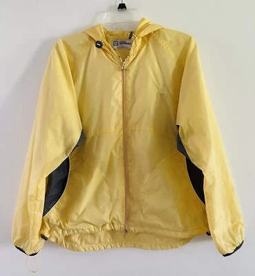 Chaqueta cortavientos Wilson vintage años 90 para mujer amarilla gris con capucha talla mediana Foto 1 de 4