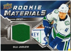 OLLI JUOLEVI RC 20-21 UPPER DECK ROOKIE MATERIALS JERSEY CARD # RM-OI 2020-21 - Picture 1 of 1