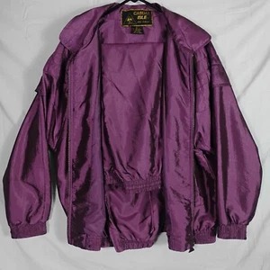 Vtg 90's Y2k Track Suit Jacket Pants Size Large Time Capsule Casual Isle Purple - Picture 1 of 12