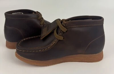 NEW Clarks Wallabee Boot Shoe Sz 11.5W Beeswax Brown Leather 26170834 Little Kid - Image 1 of 4