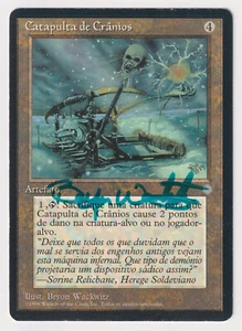 Blue Signed Portuguese Skull Catapult Proof HP/DMG Artist Bryon Wackwitz MTG AP! - Picture 1 of 2