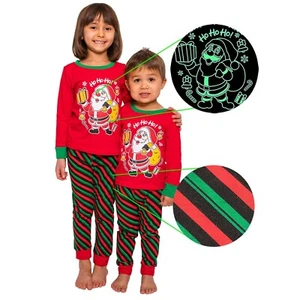 Little Jupiter Unisex Christmas Santa Claus Glow In The Dark Pajamas - Holiday - Picture 1 of 7