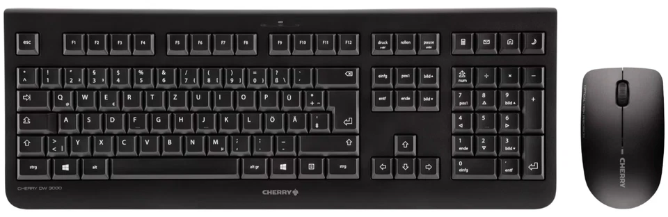 CHERRY DW 3000 (JD-0710DE-2) kabelloses Tastatur-Maus-Set Schwarz QWERTZ DEUTSCH - Bild 1 von 1