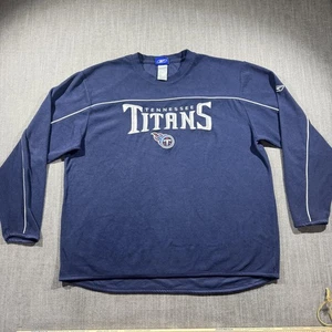 Tennessee Titans Sweatshirt Mens XL Blue NFL Football Reebok Fleece Pullover - Afbeelding 1 van 7