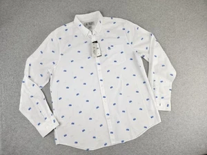 Original Pinguin Herren Langarm XL Button Down Hemd Kamera Fotografie Druck - Bild 1 von 19