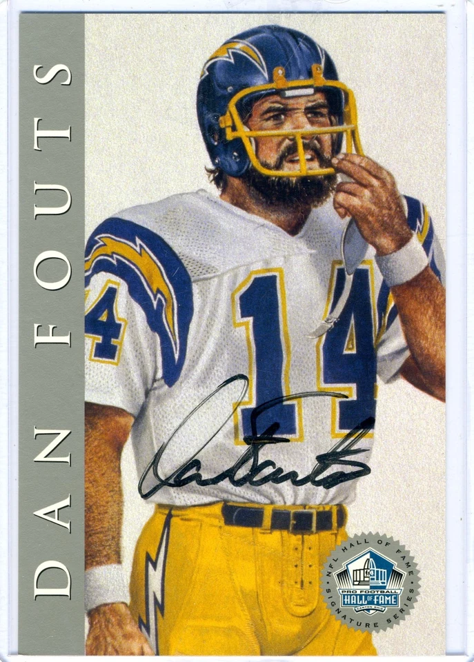 Dan Fouts 1998 HOF Hall Fame Signature Series Platinum /2500 Autograph Auto - Image 1 of 1