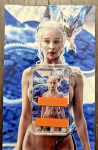 Sexy! Game of Love Khalessi 1 Oz .999 Silver Color Art Bar Blue Dragon W COA - Picture 1 of 2