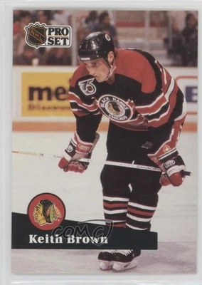 1991-92 Pro Set French Keith Brown #371 - Image 1 of 2
