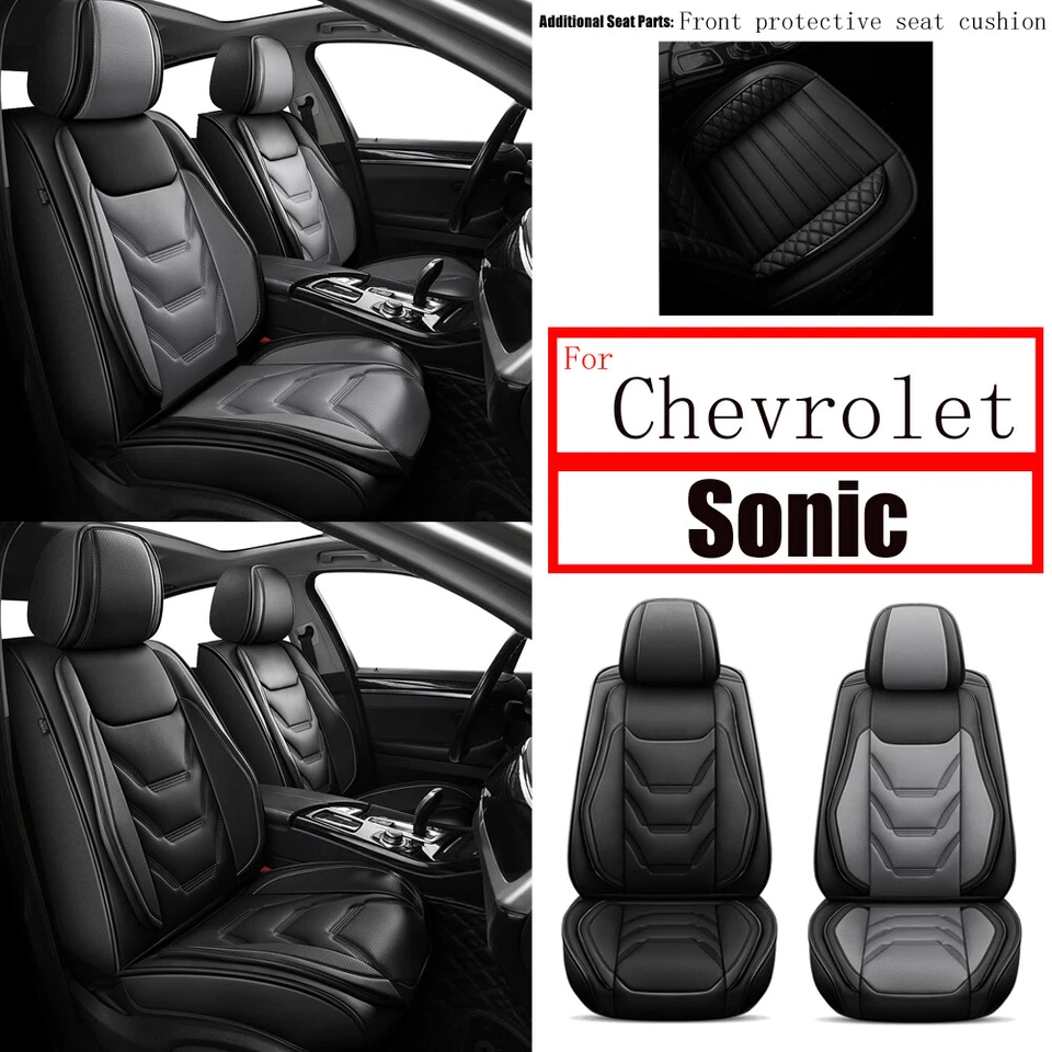 Front & Rear For Chevrolet Sonic 2012-2020 PU Leather Cushion Pad 2/5Seat Covers Foto 1 de 1