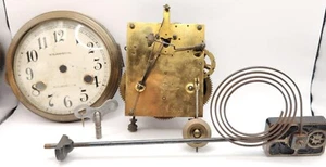 ANTIQUE JUNGHANS A07 151 CLOCK MOVEMENT & PARTS ~UNTESTED FOR PARTS OR REPAIR - Picture 1 of 24