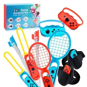 New 10 In 1 Game Accessories Sports Bundle For Nintendo Switch - NEW in Box - Picture 1 of 7