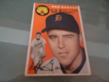 1954 Topps NED GARVER #44 DETROIT TIGERS NEY OHIO NEAT VINTAGE BASEBALL CARD