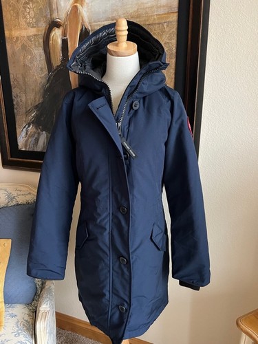 Parka donna Canada Goose Rossclair nuovo con etichetta Medium Navy
