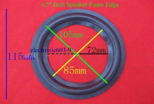 1PC 4.5" Inch Speaker Foam Edge Surround Repair Part Accessory Component - Picture 1 of 1