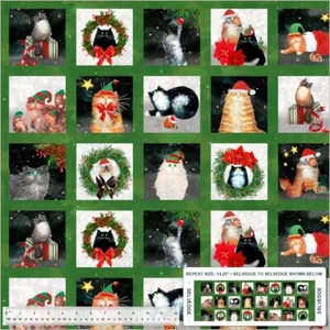 Panel para gatos de tela Feline Drive MEOWY CHRISTMAS (44" X 14,5") - Vendido por el panel - Imagen 1 de 8