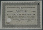 Herrenmühle vormals C. Genz Aktiengesellschaft in Heidelberg 1933 100 RM
