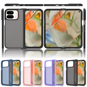 Funda de teléfono delgada a prueba de golpes translúcida con piel plegable para Google Pixel 9 Pro NUEVA - Imagen 1 de 14