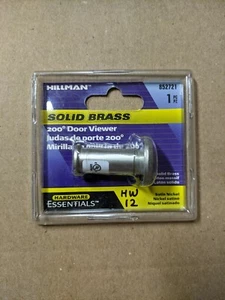 Hillman Solid Brass 200 Degree Door Viewer #852721 - New                    HW12 - Picture 1 of 3