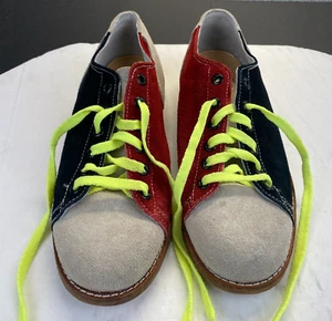 Zapatos de boliche AMF vintage para hombre talla 6 cuero rojo/negro, zapatillas, casuales - Imagen 1 de 14
