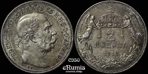 HUNGRÍA, Francisco José I, 2 coronas 1912, muy bien tonificado, XF+ - Imagen 1 de 4