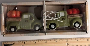 Halloween Salt and Pepper Shakers Hand Painted Truck Set - Picture 1 of 5