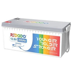 Redodo LiFePO4 200Ah 12V Lithium Batterie für Solar Wohnmobil Solaranlage Boot - Afbeelding 1 van 8