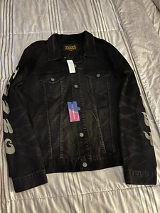 AMERICAN EAGLE YOUNG MONEY Black Distressed Denim Jacket Men’s Sz 3XL LIL WAYNE - Bild 1 von 6