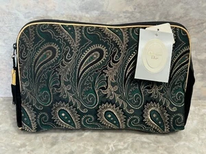 Vintage Christian Dior Multicolor Paisley Zipper Tassel Makeup Bag - NWT - Picture 1 of 6