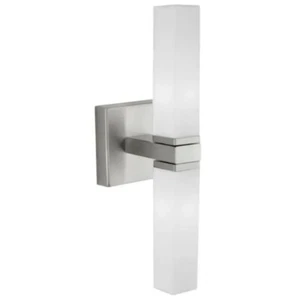 Eglo Palermo 2 Light Vanity Light, Matte Nickel/Opal Frosted - 88284A - Picture 1 of 2