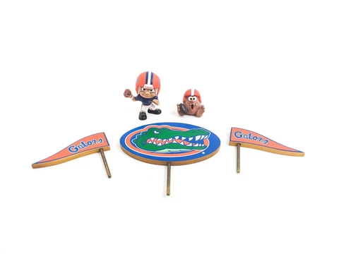 Florida Gators QB Lil Teammates + Gator Hug Figures + Wooden Flags Lot Cover