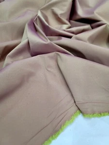 Fabric Two Tone Iridescent Apparel Stretch Taffeta Beige Pink - Picture 1 of 11