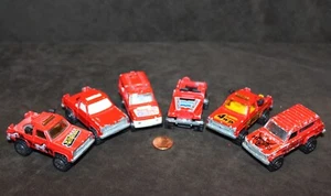 LOT of 6 DieCast Majorette 1:64 Red Trucks: Range Rover, Jeep Cherokee - Picture 1 of 4