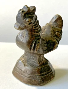 Opium Weight Bronze Bird Rooster Chicken Hen 1800s Myanmar Burma Antique 110.2g - Picture 1 of 7